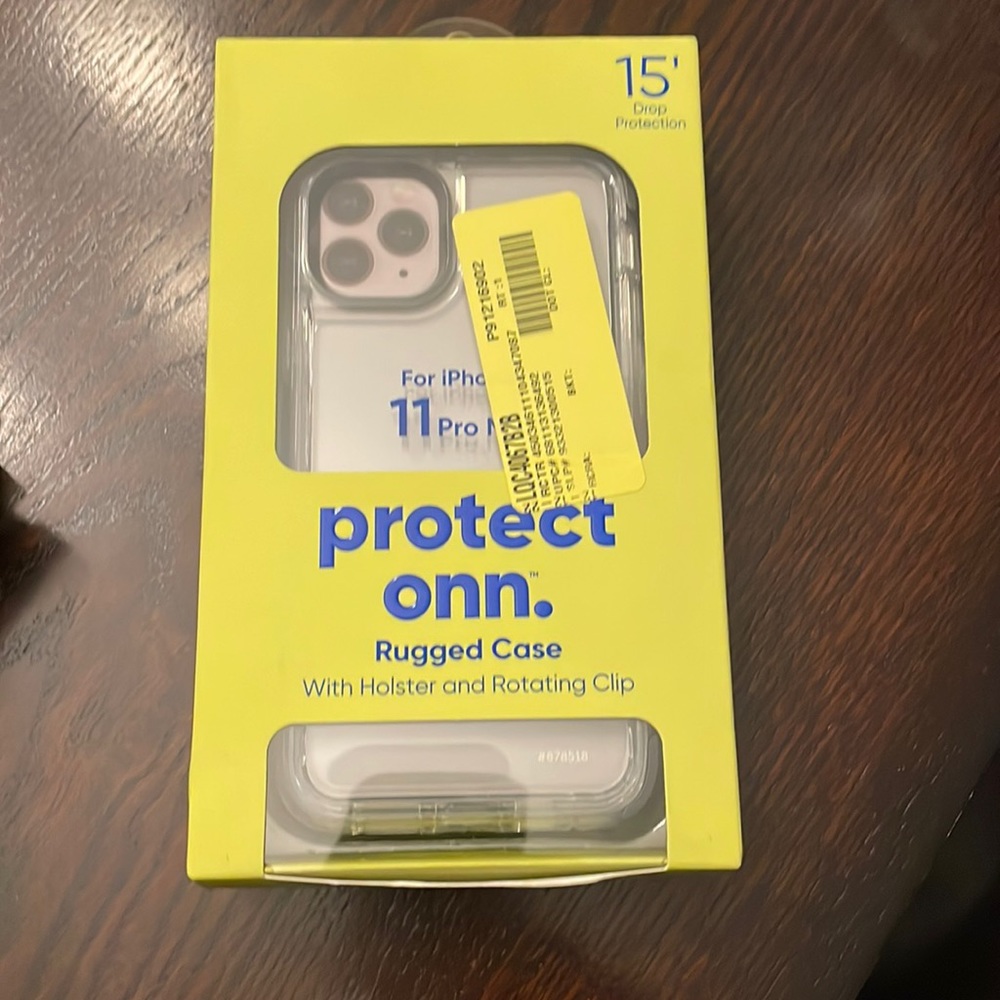 iPhone 11 Pro Max rugged case with holster and rotating clip